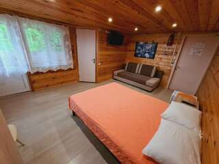 Мини-отель Оранжевое Солнце Лазаревское Семейный номер с балконом в Лесном домике 2-4 чел. (двуспальная кровать + двухместный диван, 1 или 2 эт, 20 м²)-2